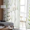 Weeds Fruits Leaves Flowers Branches Tulle Curtains for Living Room Kitchen Bedroom Sheer Tulle for Cafe Hotel Modern Home Decor