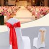 12 шт. атласные украшения для дома, кухни, декоративные чехлы для стульев с бантом, свадебные, однотонные, для стульев на День благодарения, банкетные, несколько цветов