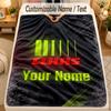 Flannel BlanketCLAAS Custom Name Text Personalized Soft Warm Throw Blanket Home Decor Gift