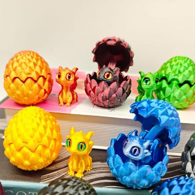 Фигурки драконьих яиц, напечатанные на 3D-принтере, украшения, игрушки, мини-игрушки-драконы, имитация, домашние аксессуары, украшение для рабочего стола, детский подарок