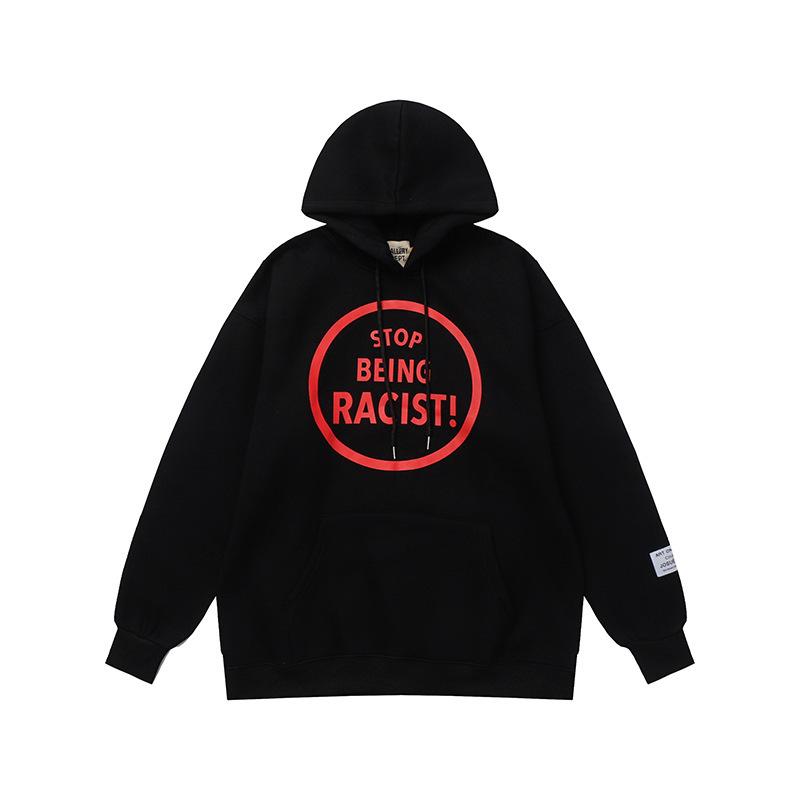 Los Angeles autumn and winter new GALLERY DEPT letter printing fleece hooded sweater men and women the same style