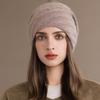 Новая женская зимняя шапка, украшенная шапка-бини, круговой стиль намотки, смесь кроличьего меха, теплая зимняя шапка, Y2K, женская уличная вязаная шапка