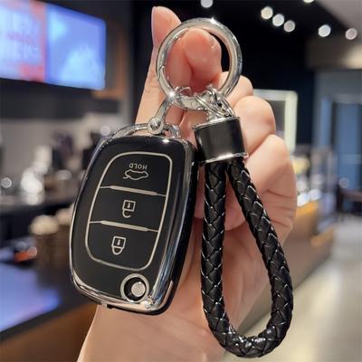 Чехол-футляр из ТПУ для автомобильного ключа, чехол-брелок для Hyundai i10 i20 i40 iX35 Santa Fe, чехол для складного ключа, брелок