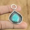 Юбилейный подарок для нее Подвеска из натурального амазонита из стерлингового серебра 925 пробы