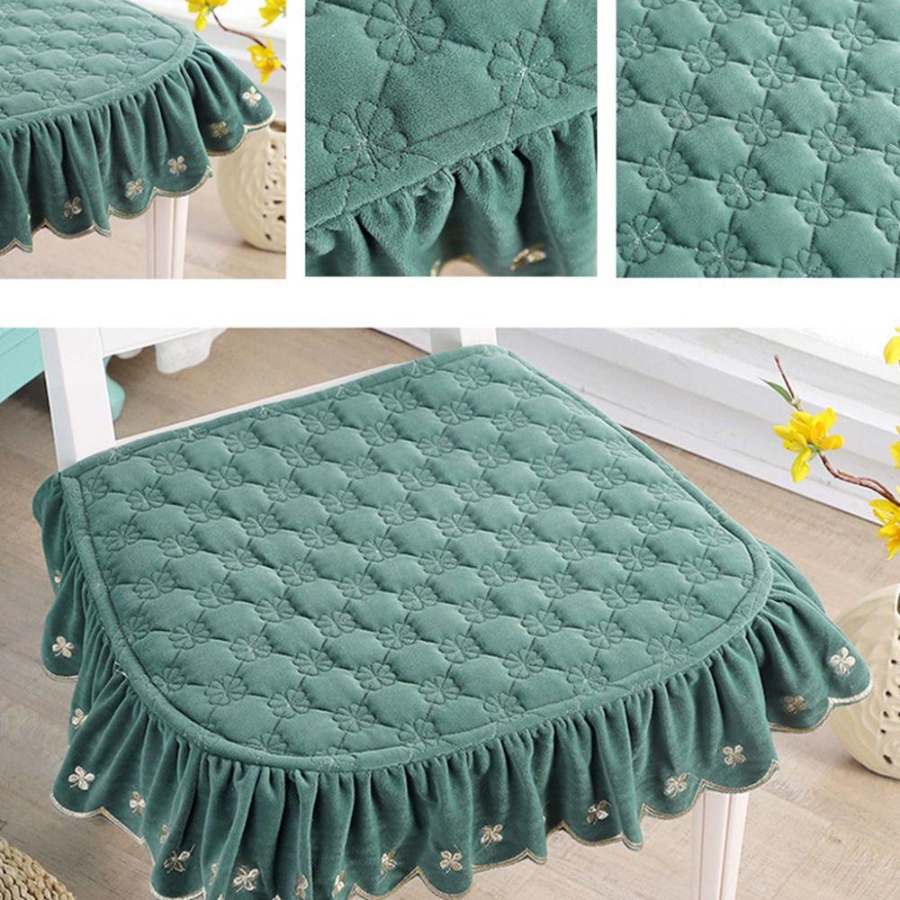 Нескользящая подушка на обеденный стул в пасторальном стиле 43x45см Зимняя студенческая подушка Общежитие