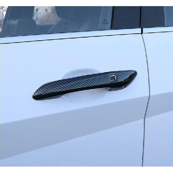 Для Hyundai Sonata     ABS Хром Углеродное волокно Черный Накладка на ручку двери автомобиля Наклейка Декоративные аксессуары для стайлинга автомобиля