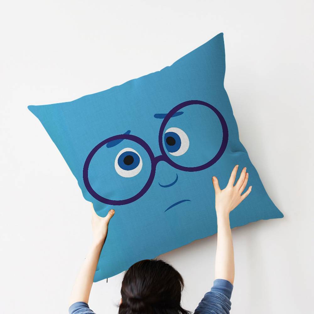 CARTOON ANGRY Funny Face Eyes Maple Design Cushion Cover Happy Autumn Harvest decor Holiday Decorati Pillow Cover