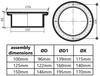 Cover Collar Rosette For Ventilation Pipe 100 Mm