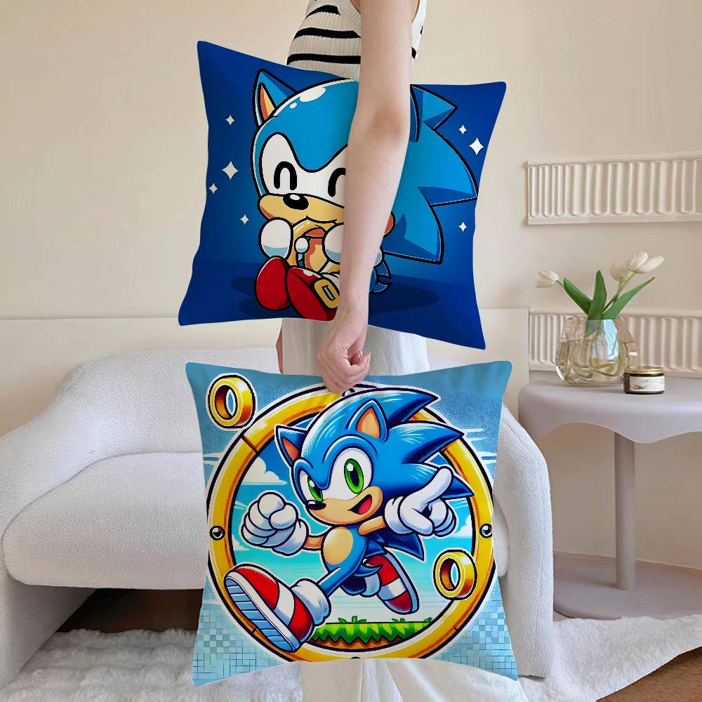 Крутая наволочка с персонажем S-Sonic-MT Еж, декоративные наволочки для дивана и гостиной, пыле- и клещестойкая F