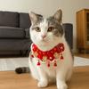 Decorative New Year Pet Collar Lace-up Style Pet Saliva Towel Pet Wedding Items  Take Photos