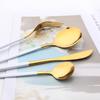 48Pcs Gold Mirror Polishing Cutlery Set Stainless Steel Dinnerware Tableware Knife Fork Spoon Coffee Spoon Flatware Home Party