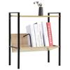 VidaXL 2-Tier Bookcase Black and Oak 52x28x59 Cm Particleboard