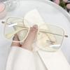Large Square Frame Woman Glasses Girl Fashion Transparent Reading Glass High-Definition Anti-Blue Light Computer Eyeglass