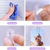 30 Pack Clear Adhesive Wall Clips - Command Strips Hooks, Small Sticker Hooks for Hanging Photos, Posters, Tapestries - Damage Free Wall Hangers