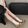 Niche Retro Inner Height Increase 5cm Shallow Mouth Single Shoes Women's 2025 New Round Head Bow Ballet Mary Jane Shoes