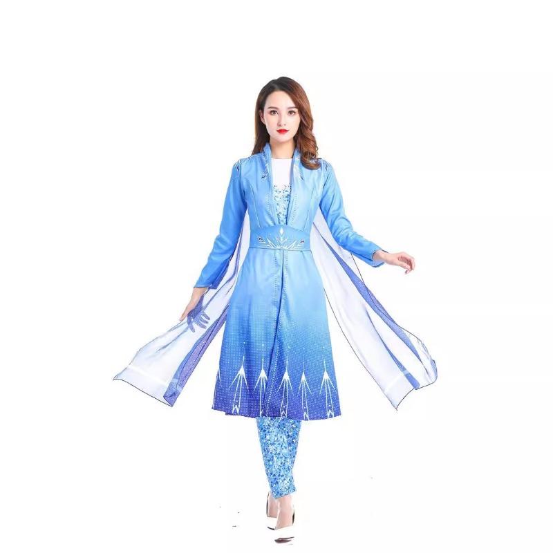 Платье Эльзы из Холодного сердца 2, Взрослое платье Эльзы Ледяной принцессы, Полное платье Эльзы, Принцесса Анна