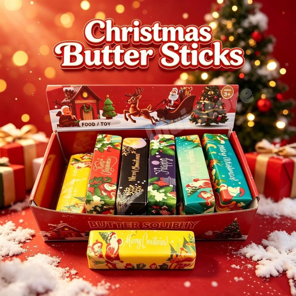 Slow Rebound Butter Stick Fidget Toy PU Material Butter Stick Squeeze Toy Christmas Gift