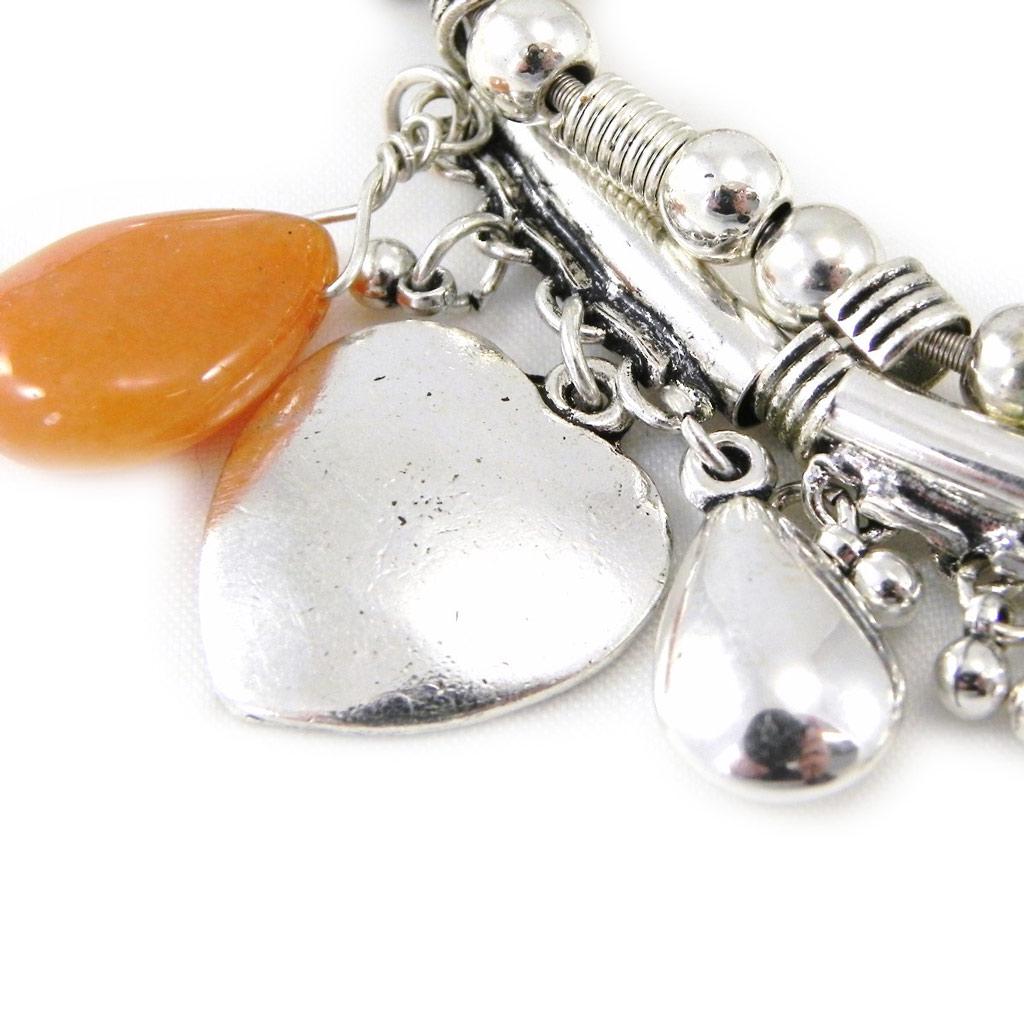 Les Trésors De Lily [H0558] — Серебряно-оранжевый дизайнерский браслет «Килиманджаро».