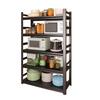 5-Tier Heavy-Duty Steel-Wood Kitchen Storage Rack