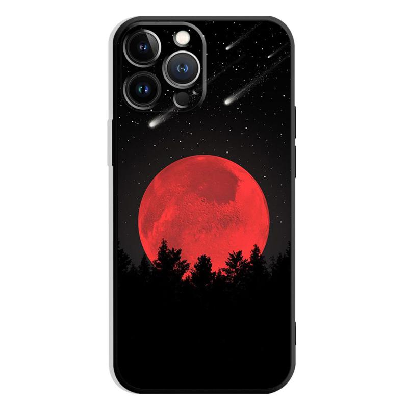 Чехол для телефона с красной луной для iPhone Samsung Galaxy Redmi Xiaomi Oppo OnePlus Note SA 7 8 9 10 11 12 13 14 20 21 22 23 53 54 Pro Max Plus Ultra TPU Soft