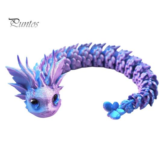 Подвижные сенсорные игрушки 3D-печатный дракон-фиджет, милые украшения, настольный кавайный декор с цветами сакуры, игрушка для снятия стресса для взрослых, фэнтези
