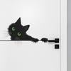 Cute Peeping Black Cat Bedroom Living Room Entrance Hall Home Background Beautification Wall Stickers
