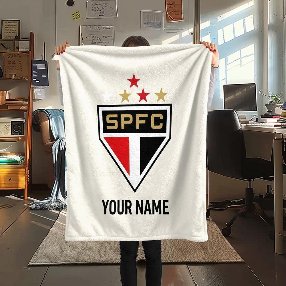Custom Name SPFC Flannel Blanket, High quality Comfortable for All Seasons, Home Decor, Warmth and Comfort