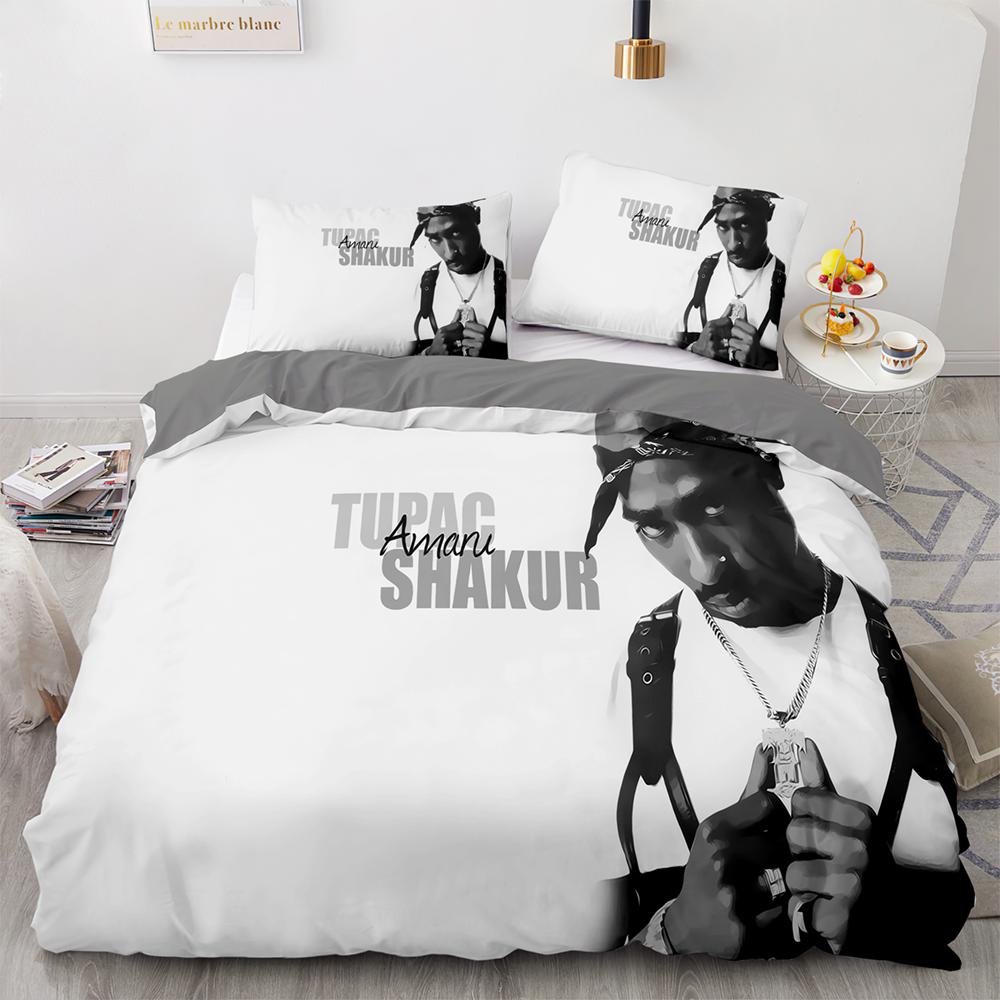 2Pac Bedding Set Single Twin Full Queen King Size Tupac Amaru Shakur Bed Set Aldult Kid Bedroom Duvet Cover Sets 3D Print 043