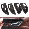 For BMW F10 520 Car Door Handle Bowl Cover Carbon Fiber Door Handle Trim Car Interior Enhancement Carbon Wire Pattern Color
