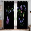 Beautiful Butterfly Flower 3D Printed Curtains French American Retro Pastoral Bedroom Living Room Study Decorative Curtains 2PCS