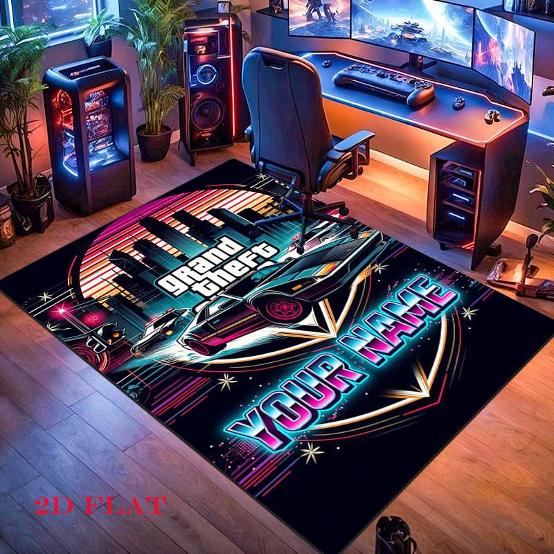 Custom Gta6 Carpet Rug for Living Room Bedroom Home Sofa Decoration,Kids play Nonslip Floor Mat