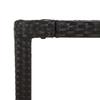 3 Piece Outdoor Dining Set with Cushions Black Poly Rattan
