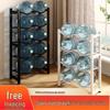 Multi-Layer Wooden Water Bottle Storage Rack