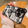 Чехол для телефона для iPhone 16 15 Pro Max 17 Air 16E 12 13 Mini 14 Plus Чехол Искусство Синяя Бабочка Покрытие Прозрачный Защита Камеры Funda