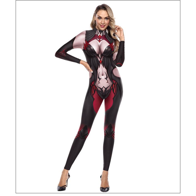 Комбинезон для косплея с цифровой печатью, костюм для выступлений, комбинезон Cos, боевой костюм