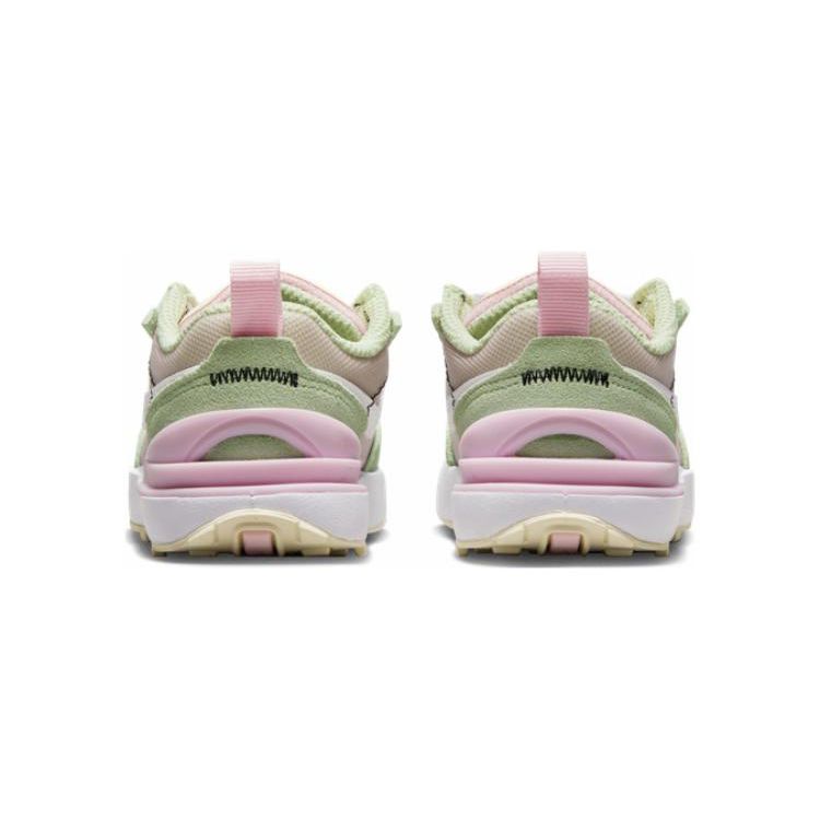 Nike Waffle One Нескользящие Амортизирующие Прочные Низкие Спортивные Повседневные Кроссовки для Малышей Зеленый Розовый DC0479-602
