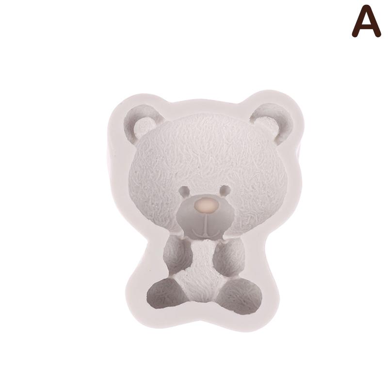 3D Медведь Силиконовая Форма Помадка Шоколадные Конфеты Желе Форма DIY Глиняная Модель Украшения Торта Инструменты Кухонные Принадлежности Формы Для Выпечки