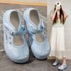 2025 Летние повседневные туфли Мэри Джейн - Женские дышащие удобные повседневные туфли на липучках с вырезами