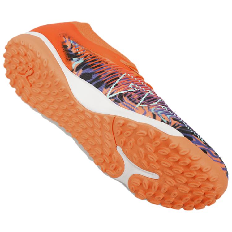 Puma Future 8 Comfortable Fashion TT (Rubber Studs) Artificial Turf Fabric Durable Fit Soccer Shoes Men Soccer Shoes Orange Black 108433-01