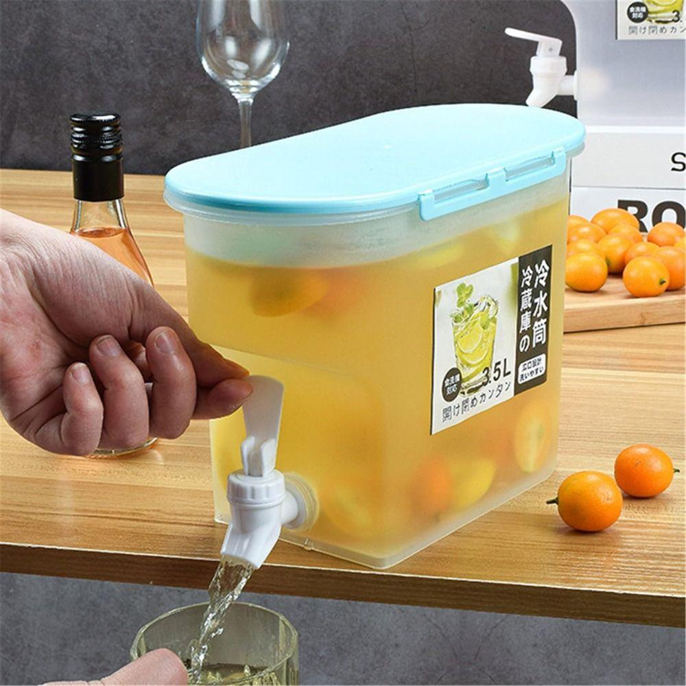 Plastic Drink Dispenser Fruit Teapot Refrigerator Cold Kettle New Drink Water Kettle