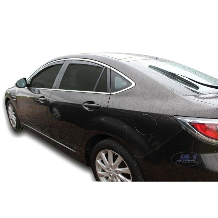 Дефлекторы воздуха - J&J AUTOMOTIVE - Mazda 6 2007-2012 - Тонированный - Армированный акрил - Простая установка