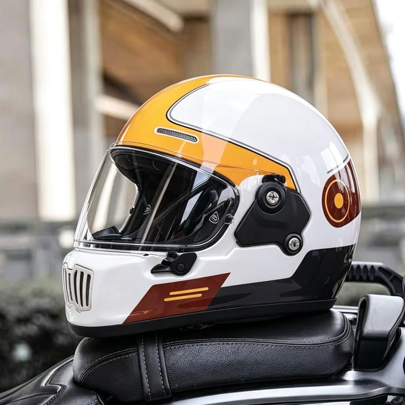 Retro Full Face Motorcycle Helmet Adult Commuter Electric Bike 3C Certified