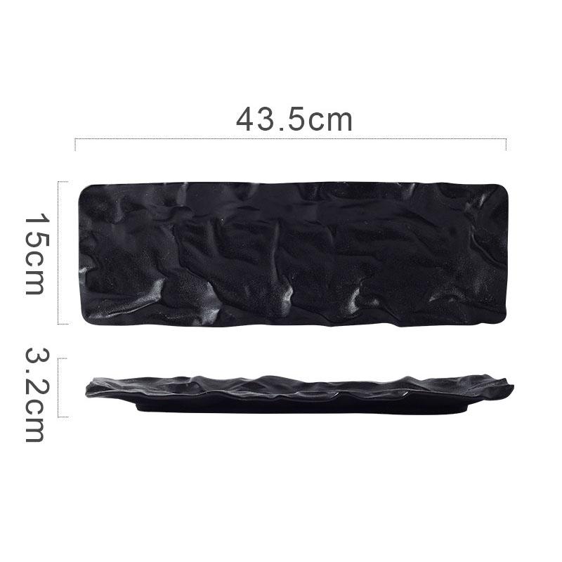 Креативная керамическая обеденная тарелка для ресторана, гофрированная текстура, суши-тарелка, тарелка для сашими, тарелки для закусок, рыбные тарелки, столовые приборы сплошного цвета