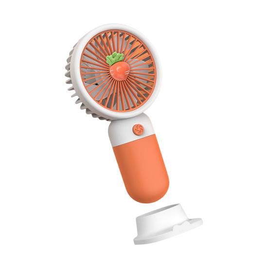 Mini Fan Multifunctional Summer Cartoon Fruit Cool Rechargeable Handheld Mini Fan Phone Rack
