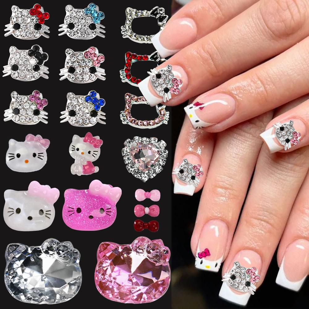 Алмазный Арт для Ногтей Hello Kitty Алюминиевые Аксессуары