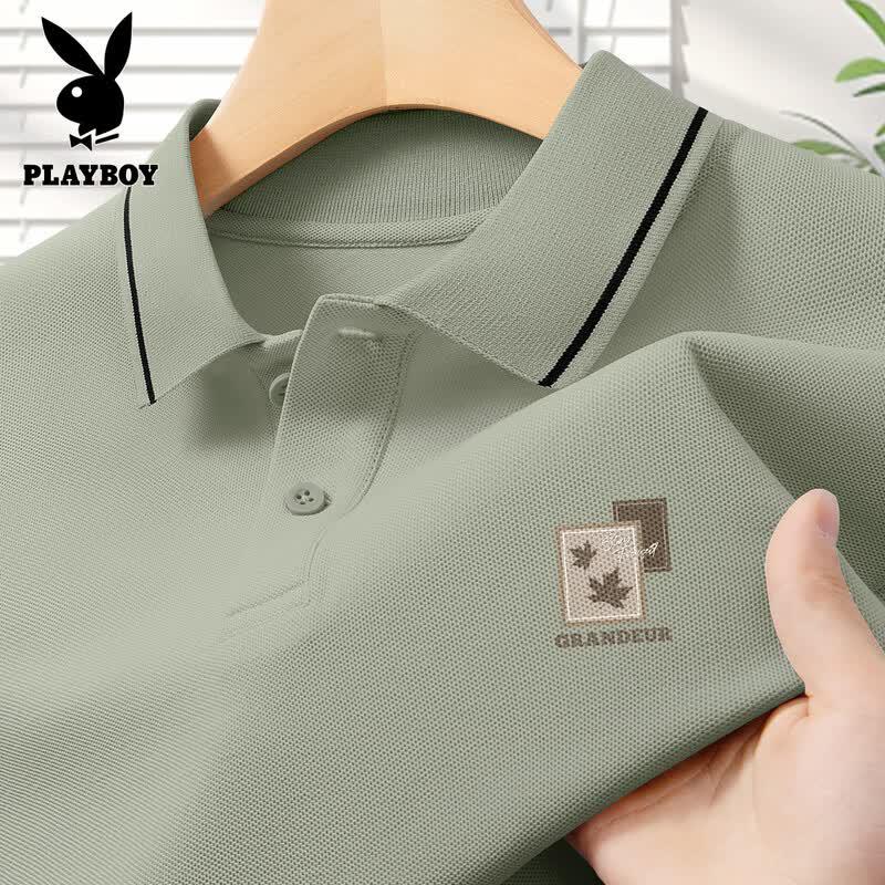 PLAYBOY Мужская летняя рубашка-поло с коротким рукавом в стиле business casual 2026