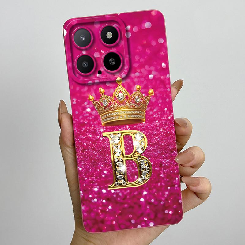 Чехол для телефона Honor X5b 2024, чехол с буквами-коронами, силиконовый, мягкий, полностью защищающая задняя крышка, для HonorX5b X 5b+ Plus, Coque Fundas