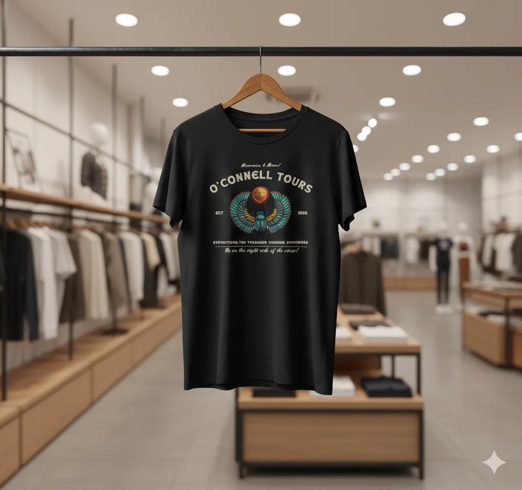 O’Connell Tours Vintage Explorer Graphic T-Shirt (Black) - T669