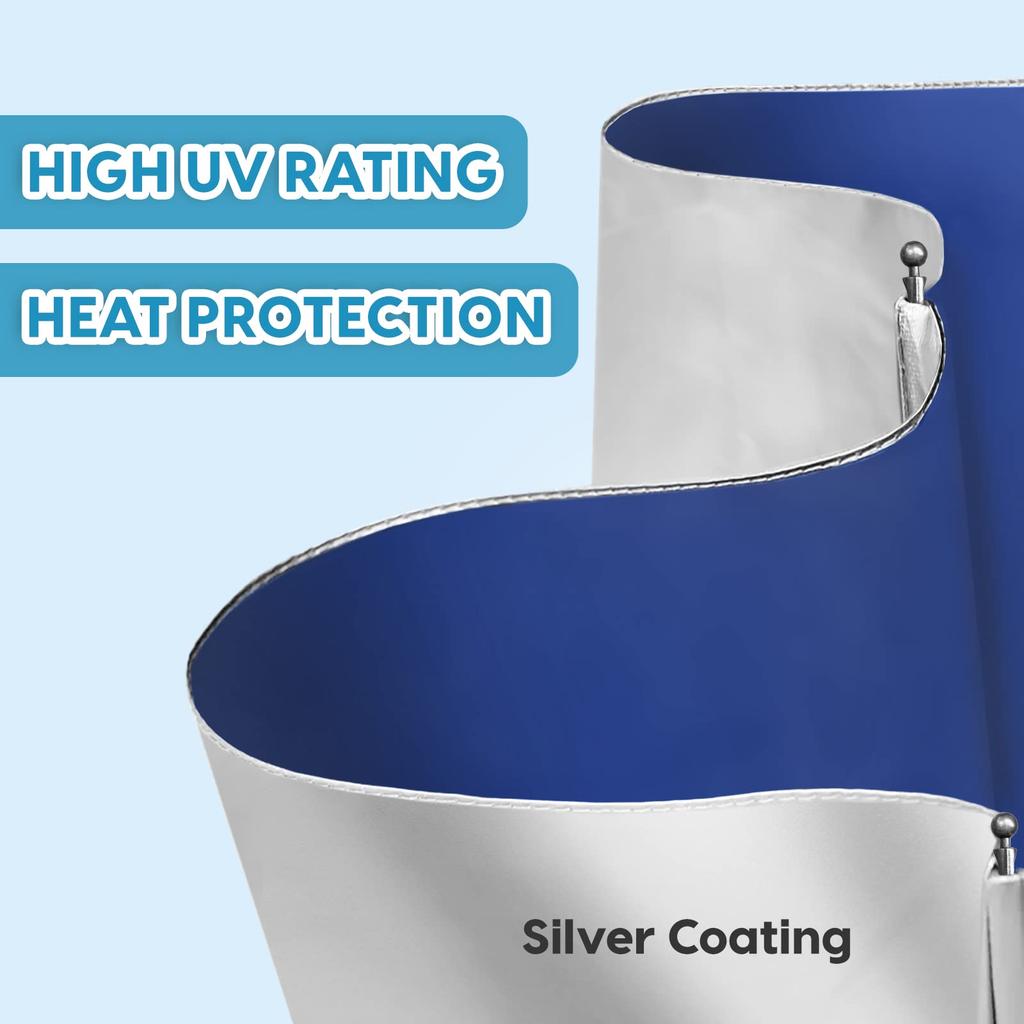 ZOMAKE Folding UV Rain or Rainy Season Typhoon Includes Storage Case Umbrella, Large, 9-Rib, One-Touch Operation, Windproof, Protection,