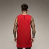 Men's Loose Sleeveless T-shirt Sports Comfortable Casual Soft and Skin-friendly White Tank Top Printed On The Back of The Collar